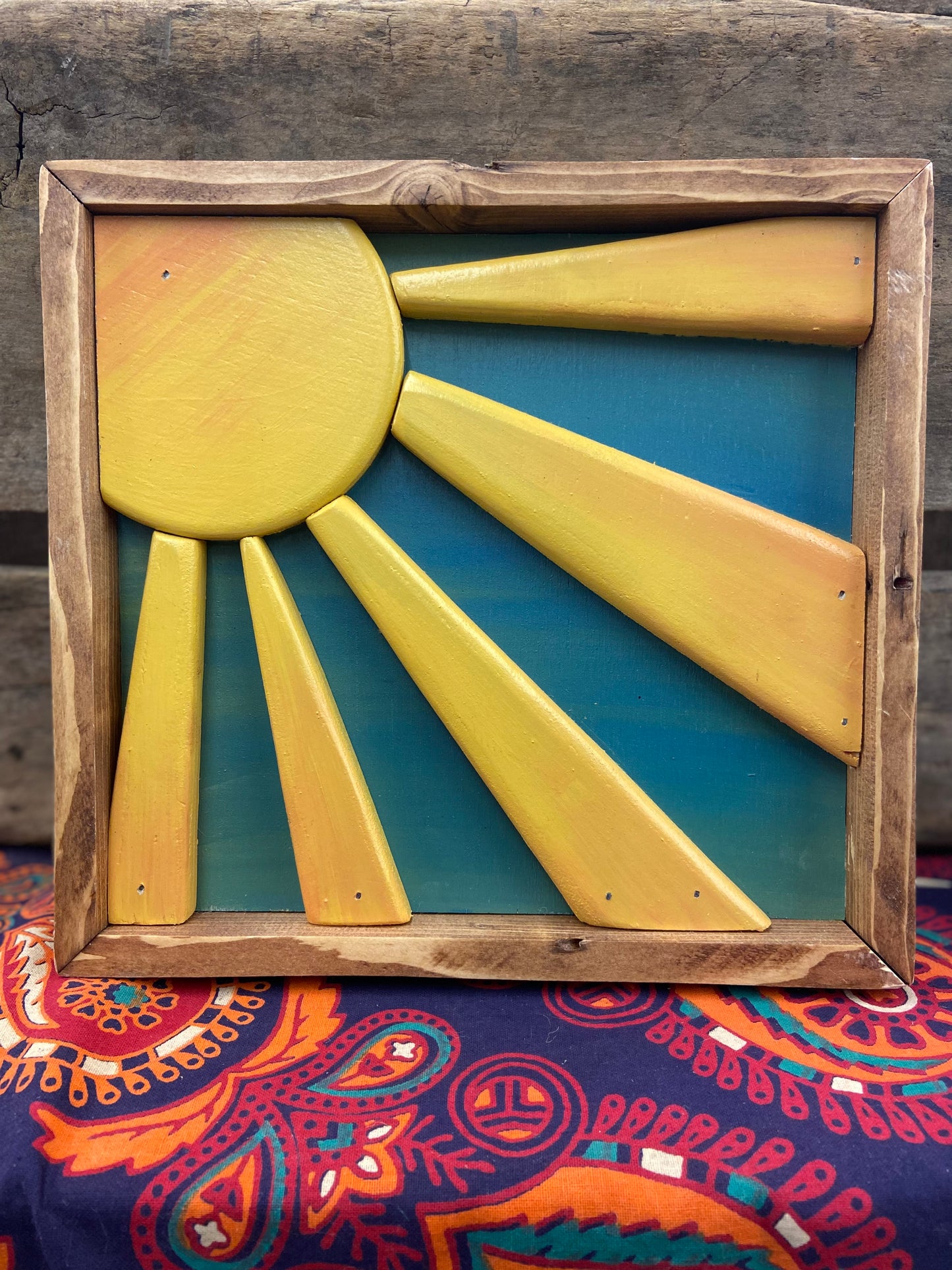 Sun Rays Reclaimed Wood Art